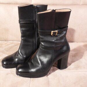 Black leather ankle boots  6.5